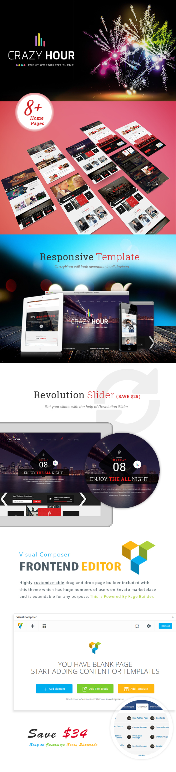 Crazy Hour - Event Management WordPress Theme - 1